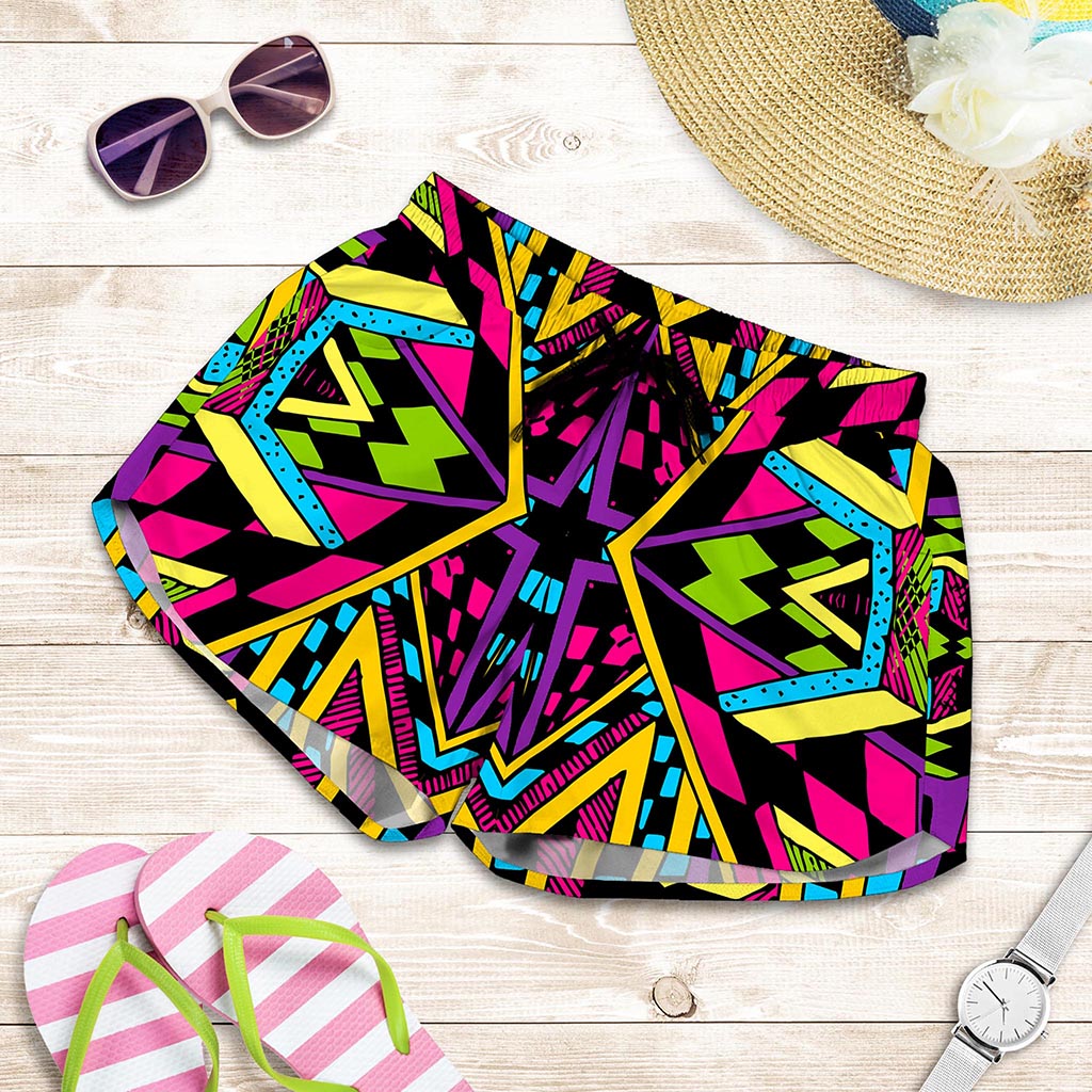 Ethnic Psychedelic Trippy Print Women's Shorts