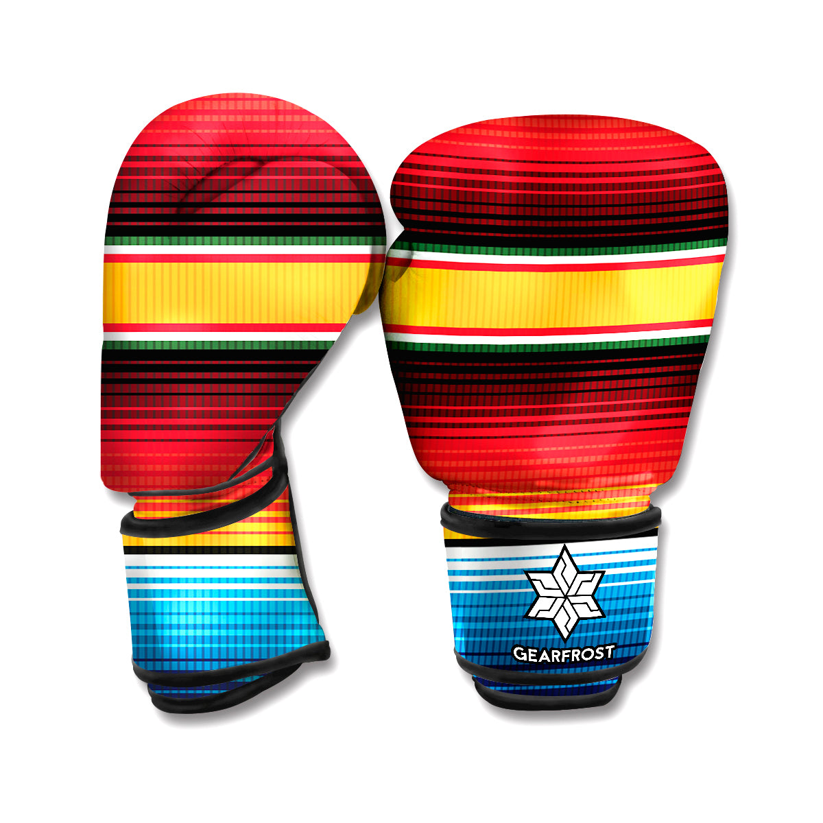 Ethnic Serape Blanket Pattern Print Boxing Gloves