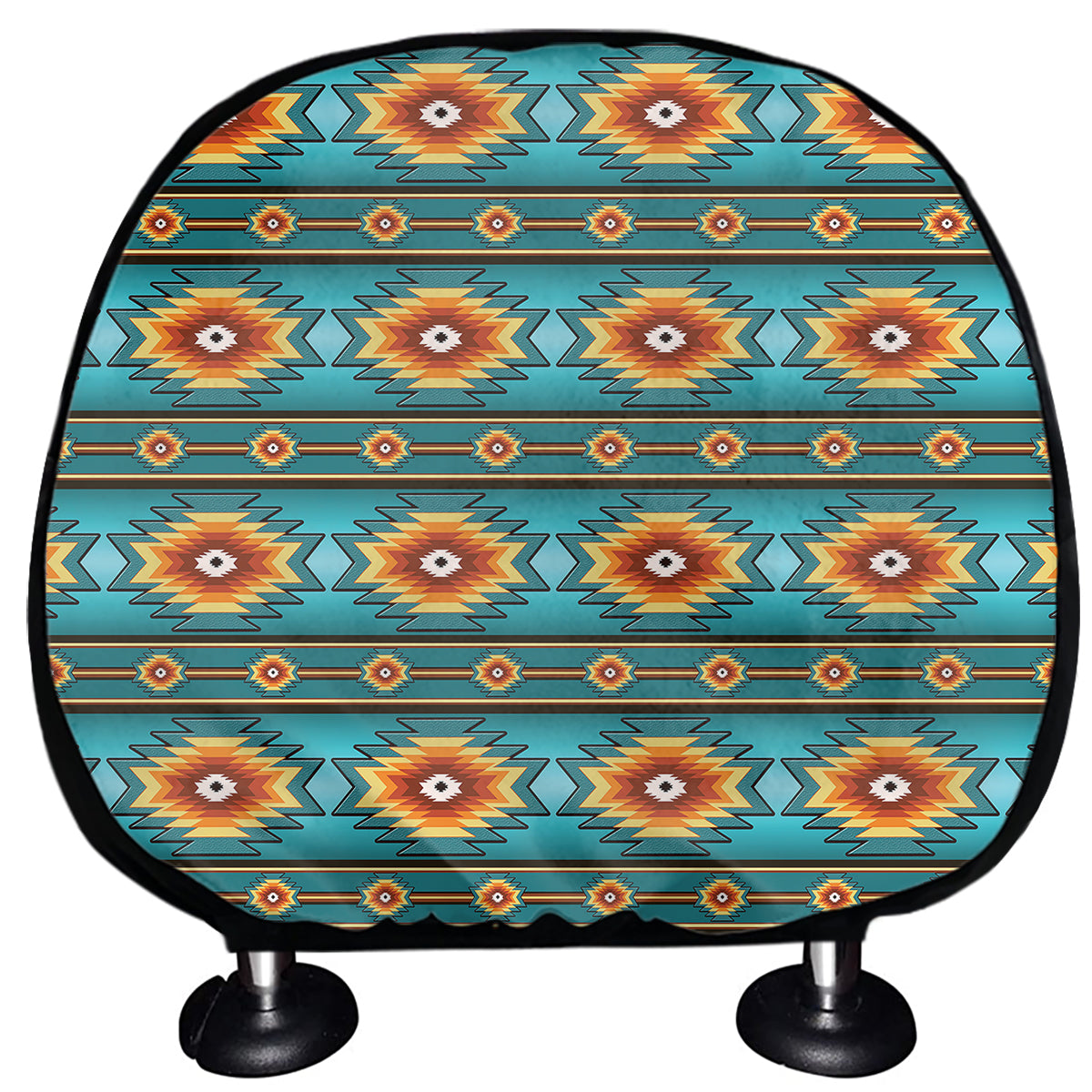 Ethnic Southwestern Navajo Pattern Print Car Headrest Covers