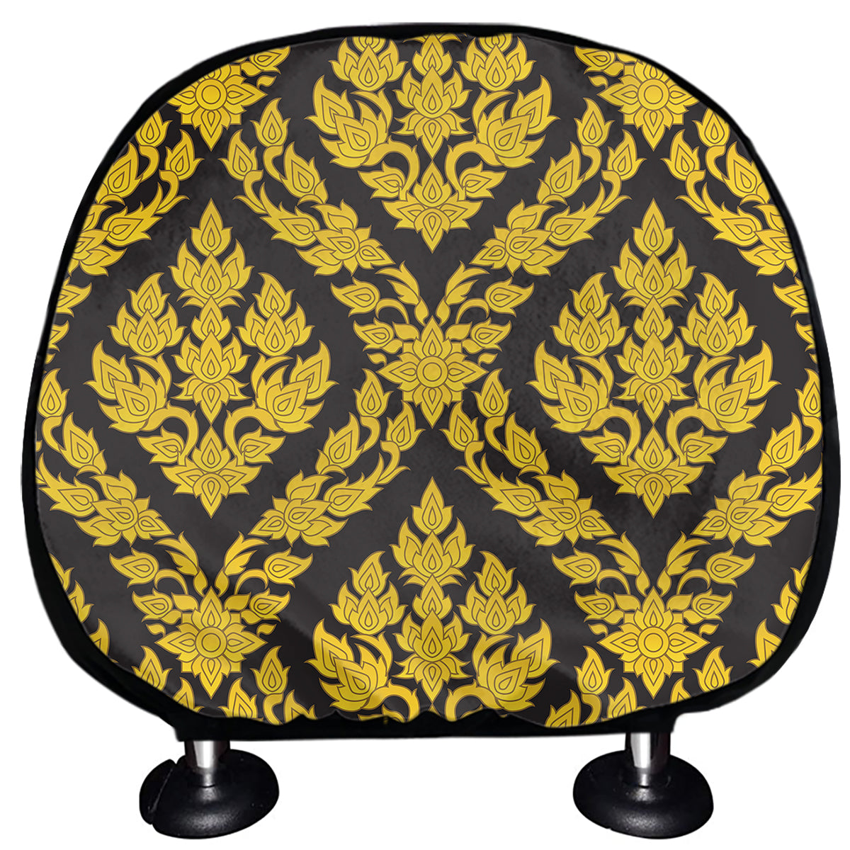 Ethnic Thai Pattern Print Car Headrest Covers