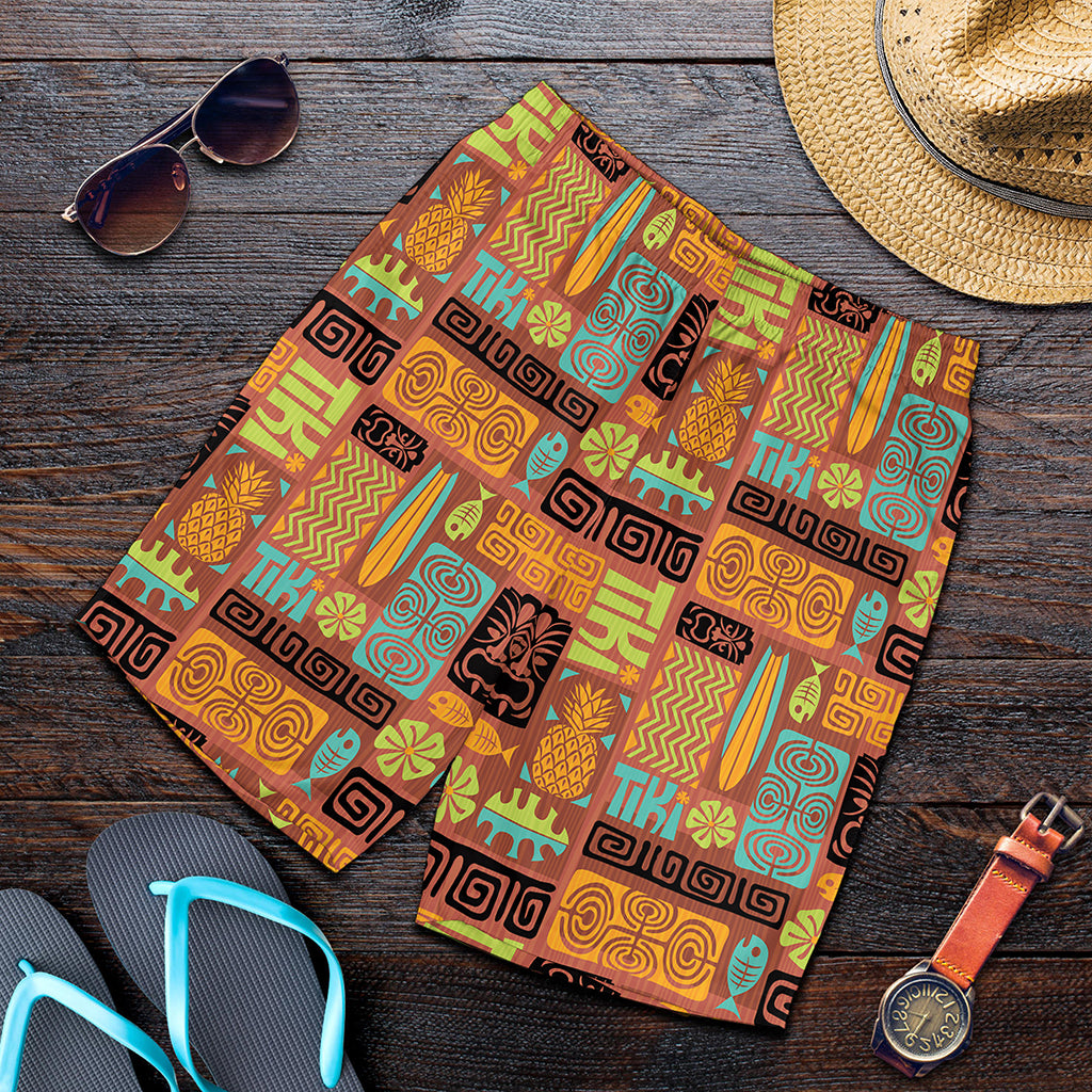 Ethnic Tiki Pattern Print Men's Shorts
