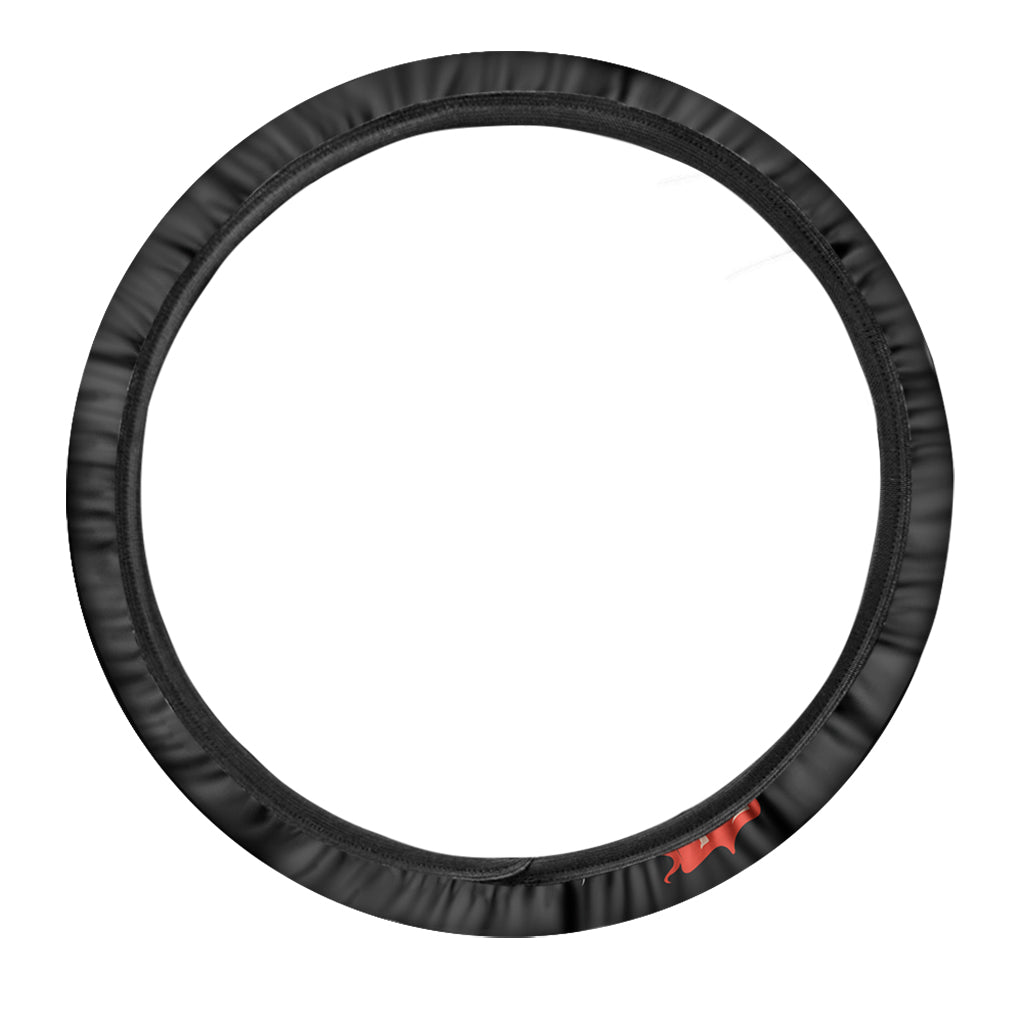 Evil Clown Print Car Steering Wheel Cover