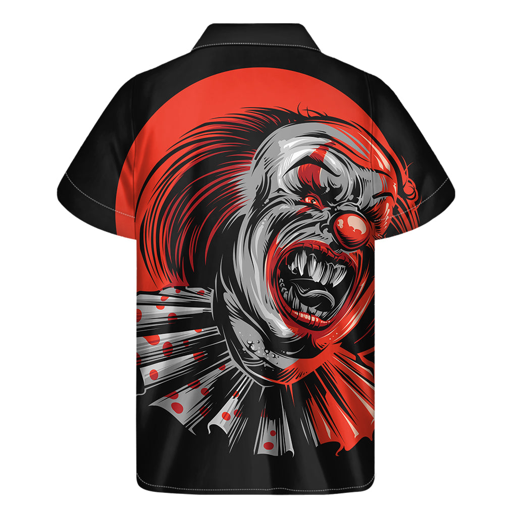 Evil Clown Print Men's Short Sleeve Shirt