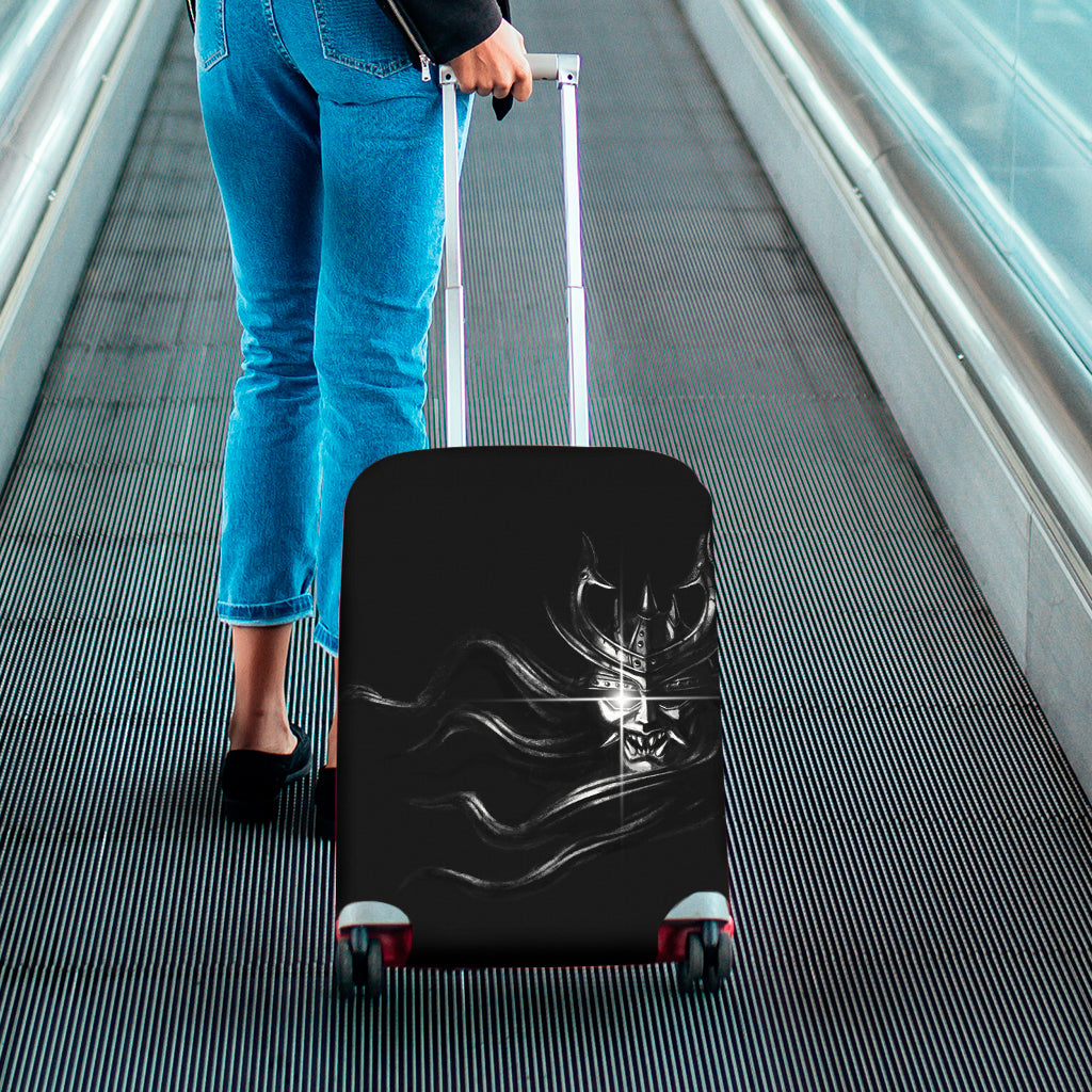 Evil Samurai Mask Print Luggage Cover