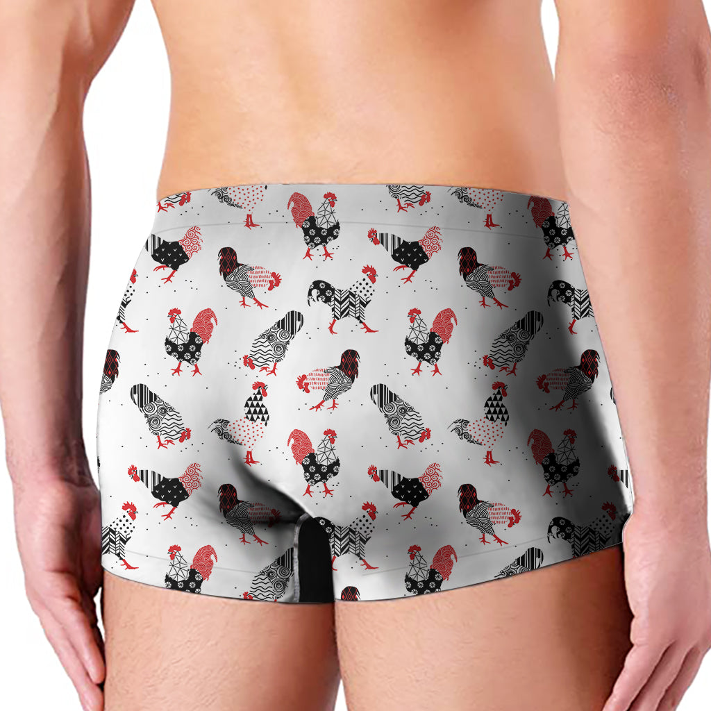 Exotic Chicken Pattern Print Men's Boxer Briefs