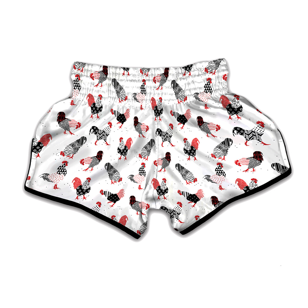 Exotic Chicken Pattern Print Muay Thai Boxing Shorts