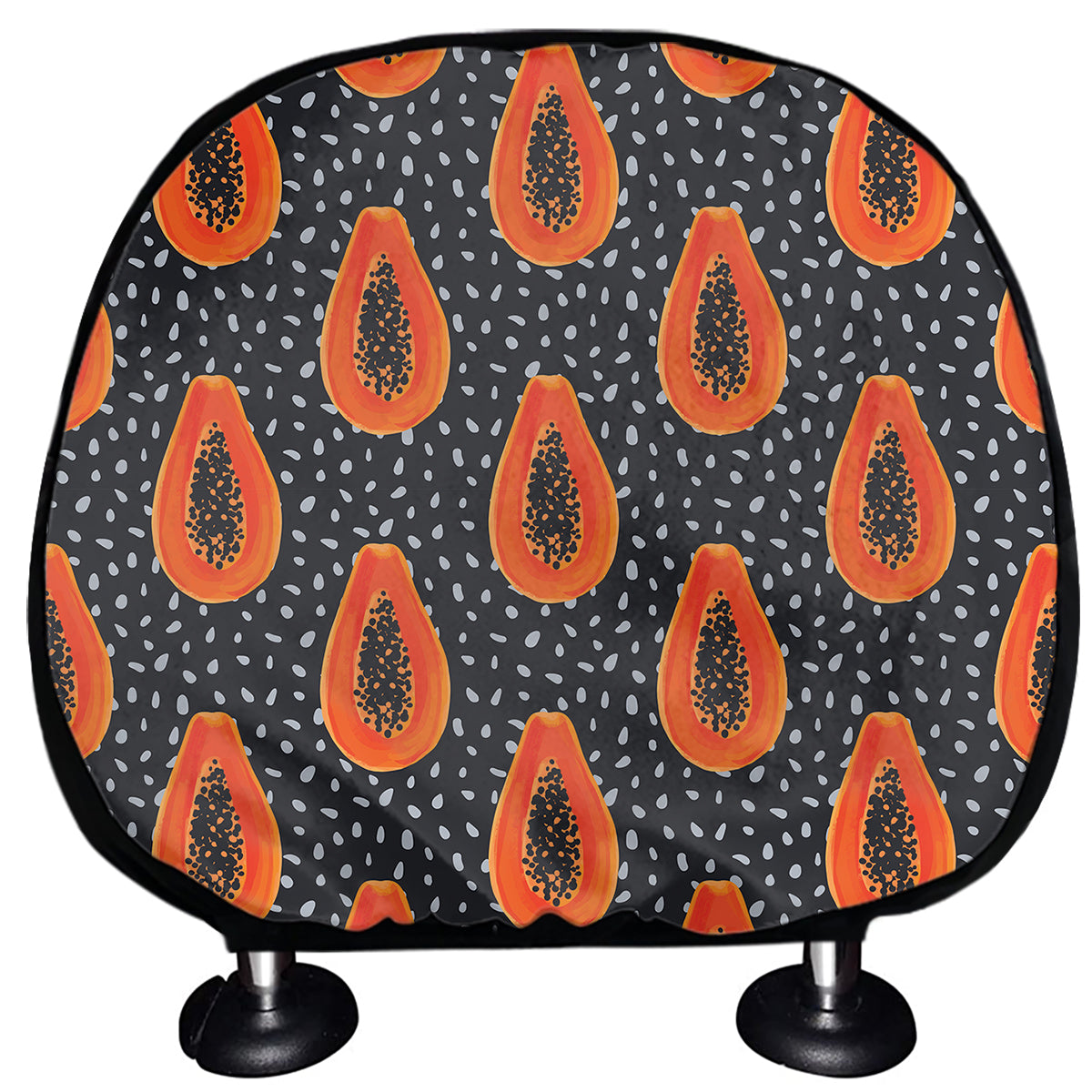 Exotic Papaya Pattern Print Car Headrest Covers