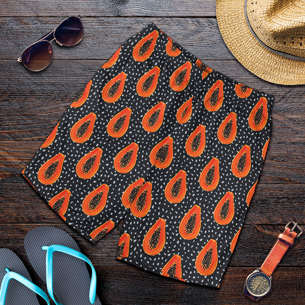 Exotic Papaya Pattern Print Men's Shorts