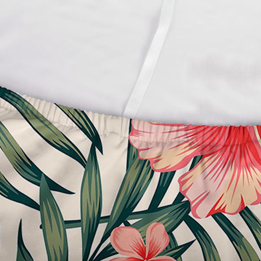 Exotic Tropical Hibiscus Pattern Print Sofa Cover