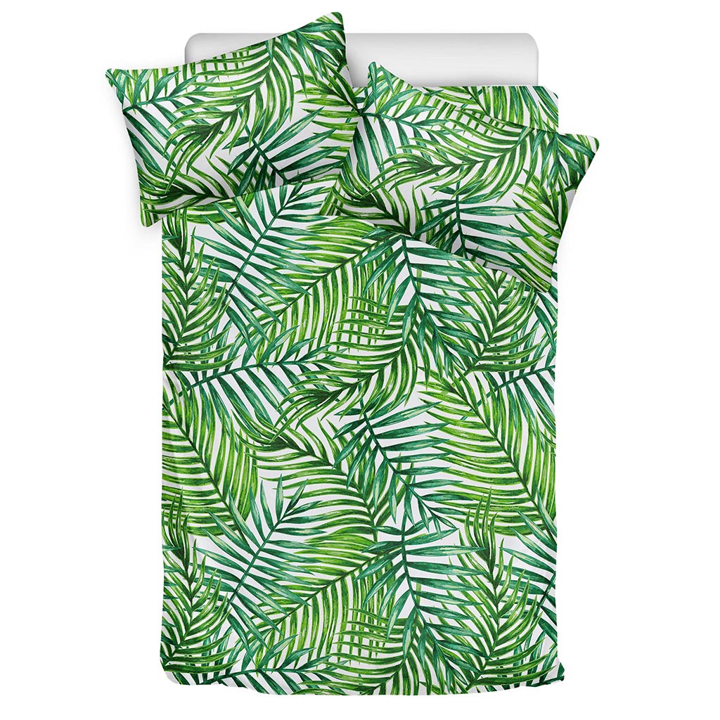 Exotic Tropical Leaf Pattern Print Duvet Cover Bedding Set