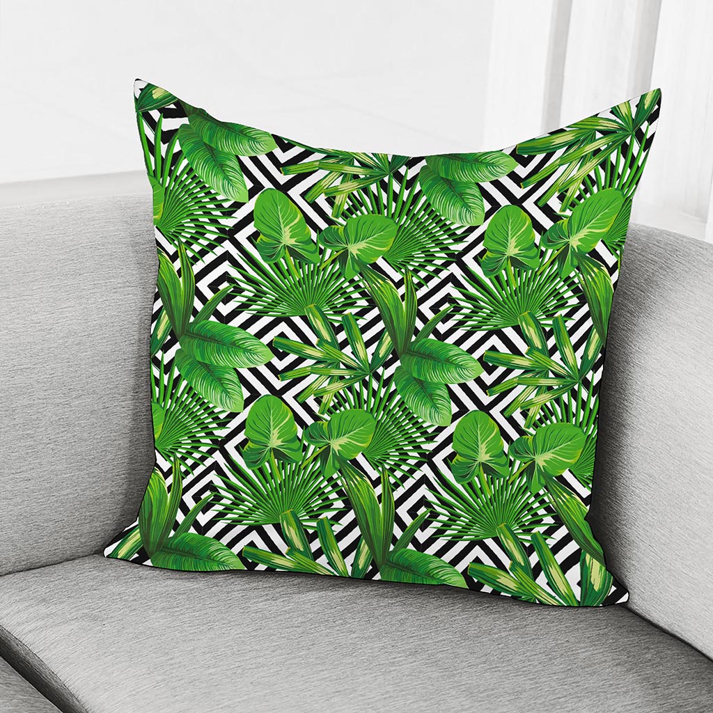 Exotic Tropical Leaves Pattern Print Pillow Cover