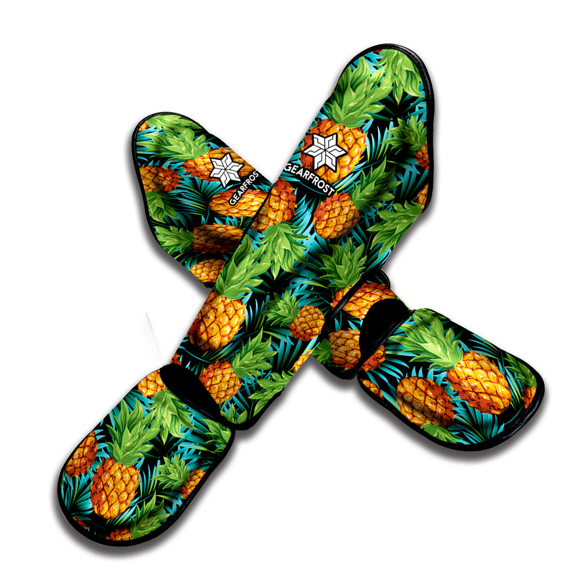 Exotic Tropical Pineapple Pattern Print Muay Thai Shin Guard