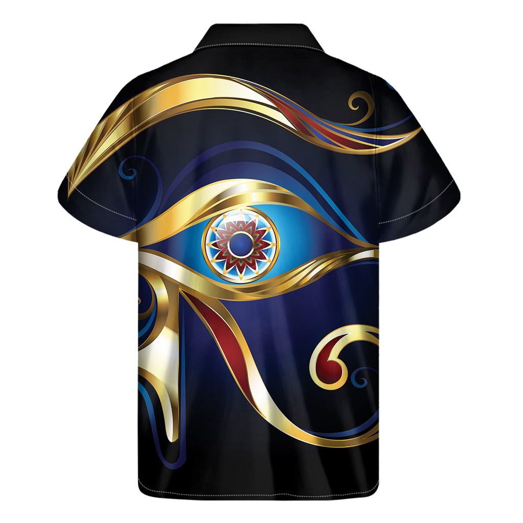 Eye Of Horus Amulet Print Men's Short Sleeve Shirt