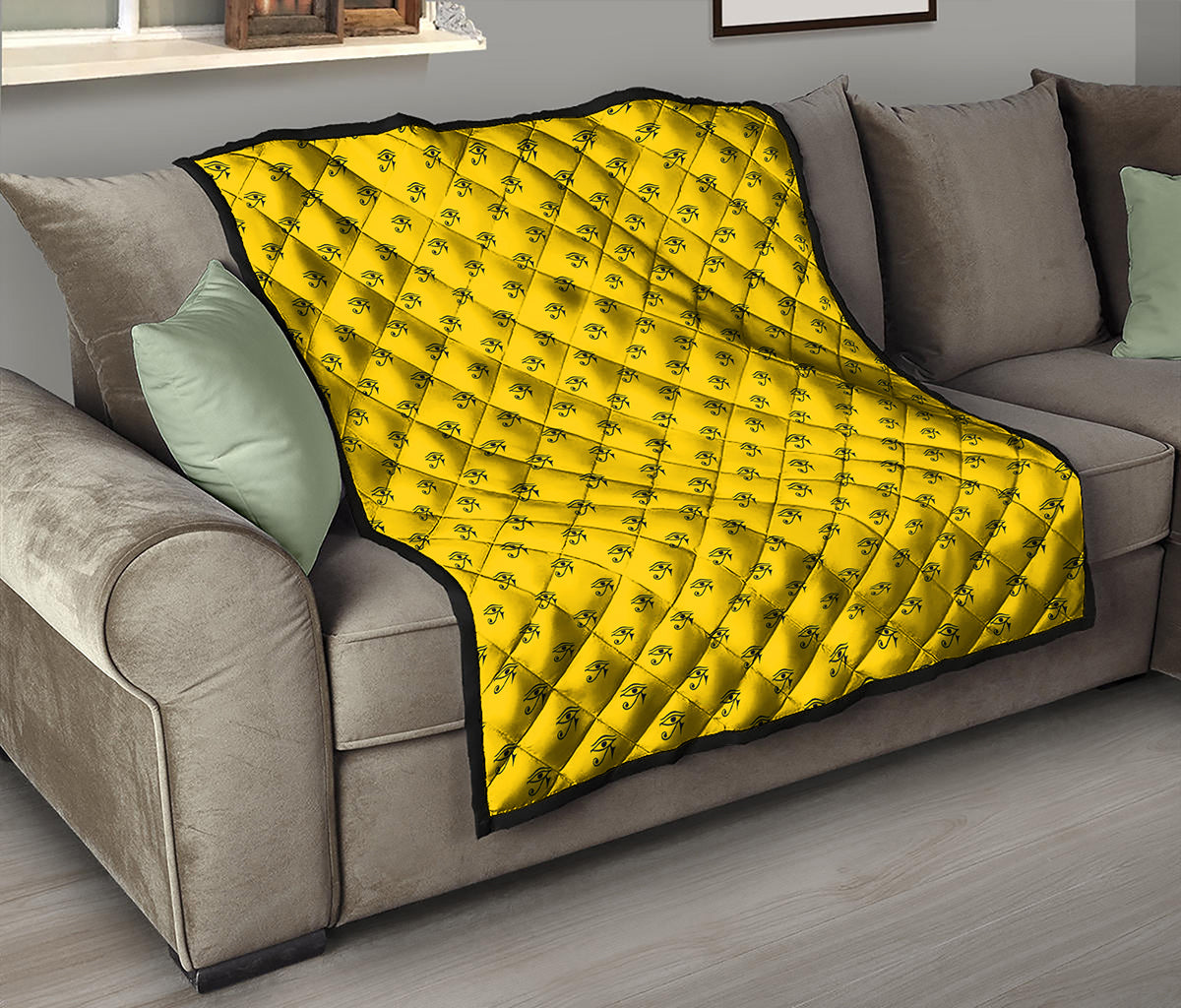 Eye Of Horus Symbol Pattern Print Quilt