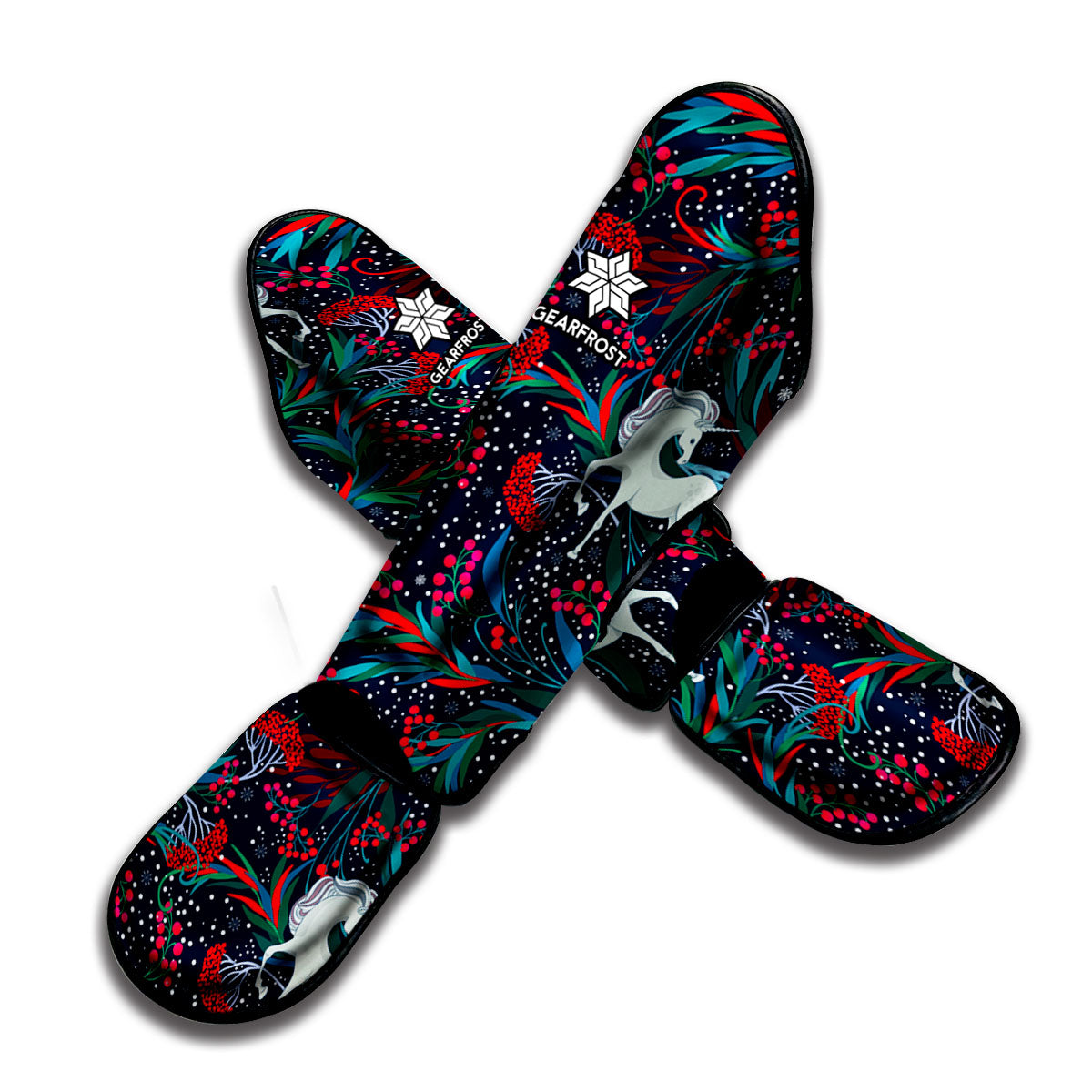 Fairy Floral Unicorn Pattern Print Muay Thai Shin Guard