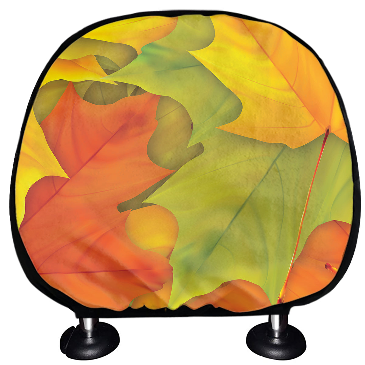 Fall Autumn Maple Leaves Print Car Headrest Covers
