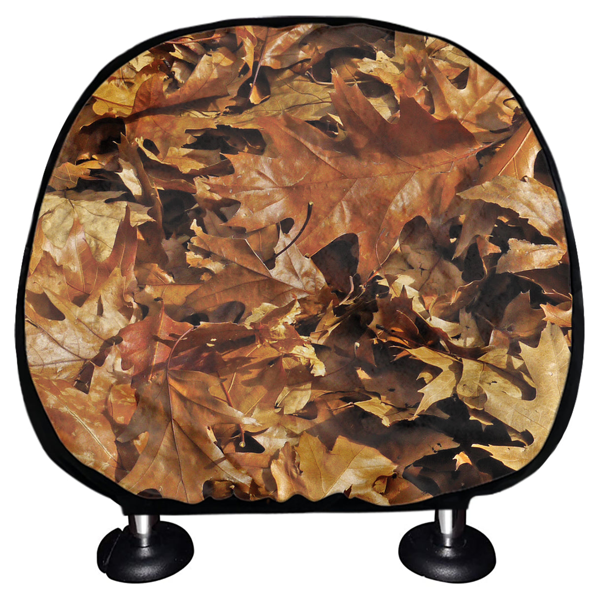 Fall Leaves Hunting Camouflage Print Car Headrest Covers