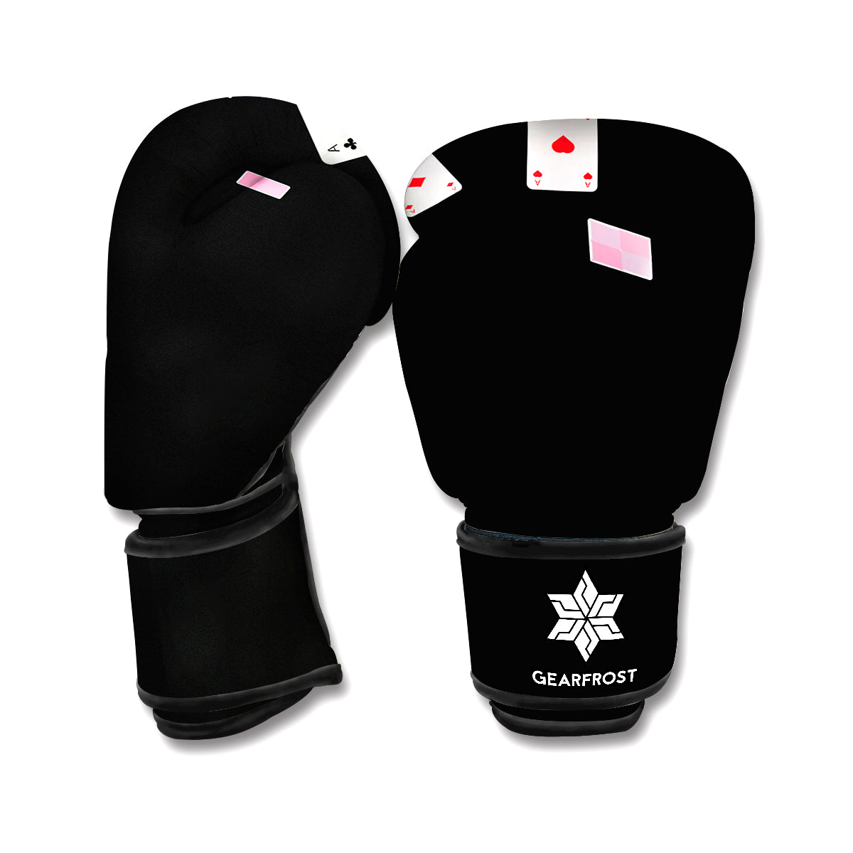 Falling Casino Card Print Boxing Gloves
