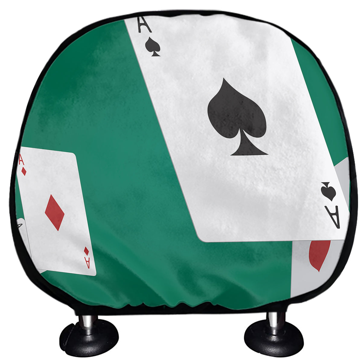 Falling Poker Cards Print Car Headrest Covers