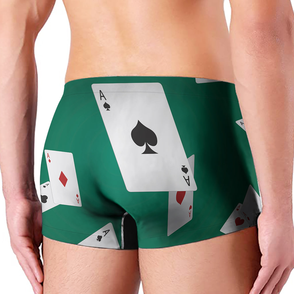 Falling Poker Cards Print Men's Boxer Briefs