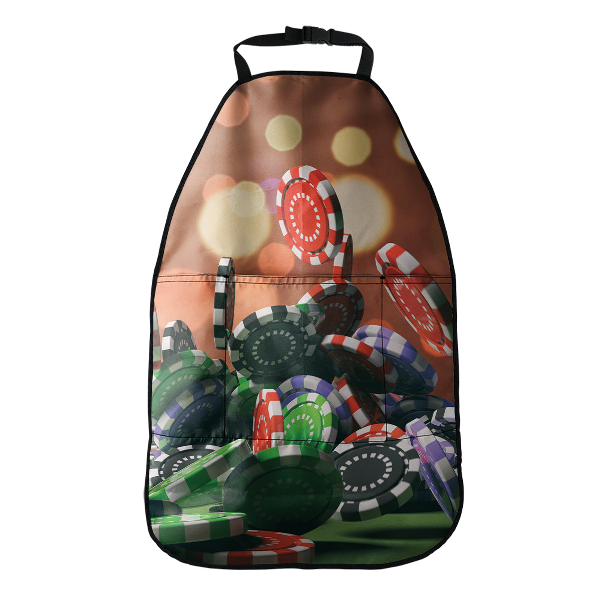 Falling Poker Chips Print Car Seat Organizers