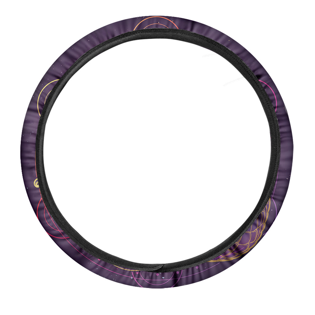 Fantastic Capricorn Sign Print Car Steering Wheel Cover
