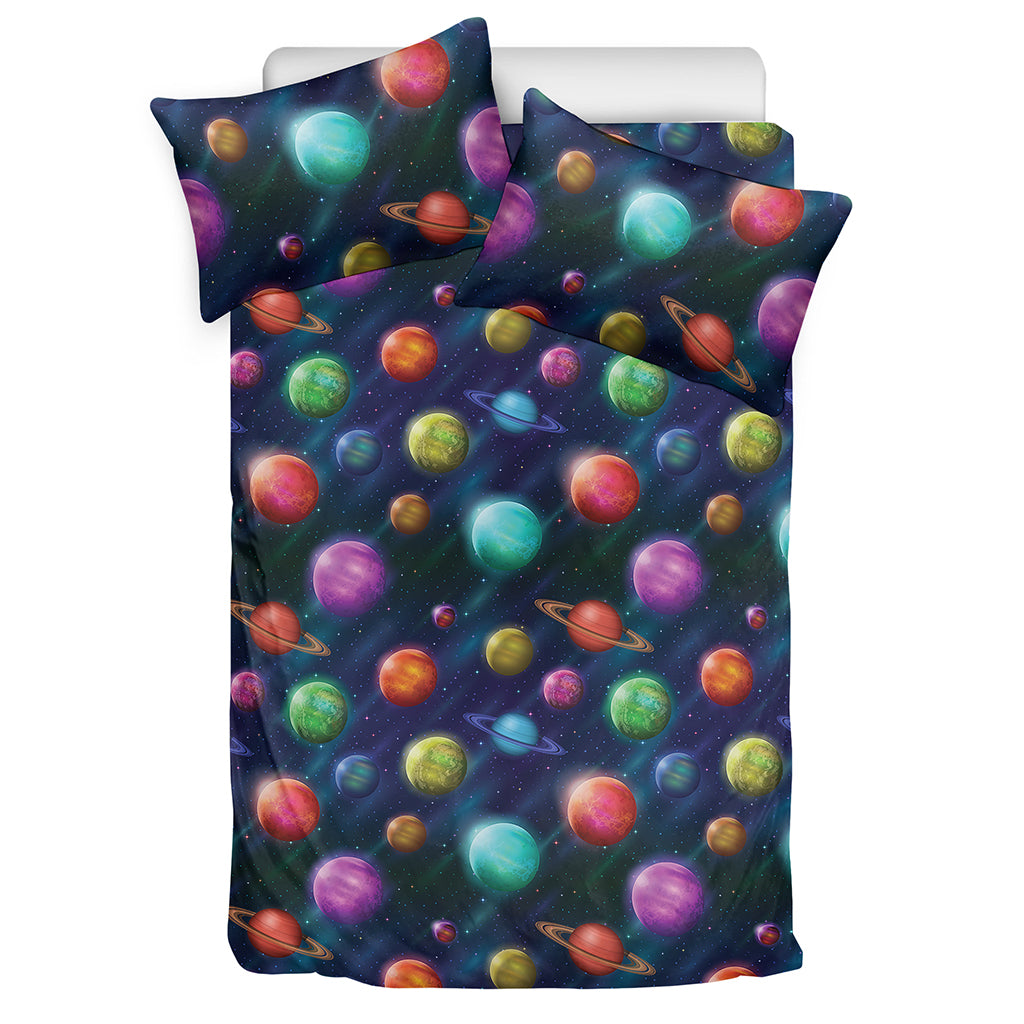 Fantastic Planets Pattern Print Duvet Cover Bedding Set