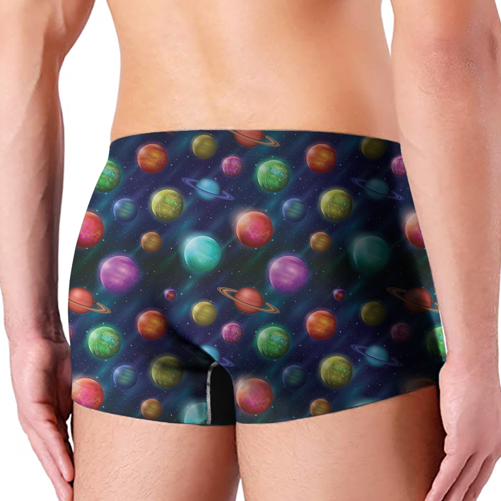 Fantastic Planets Pattern Print Men's Boxer Briefs