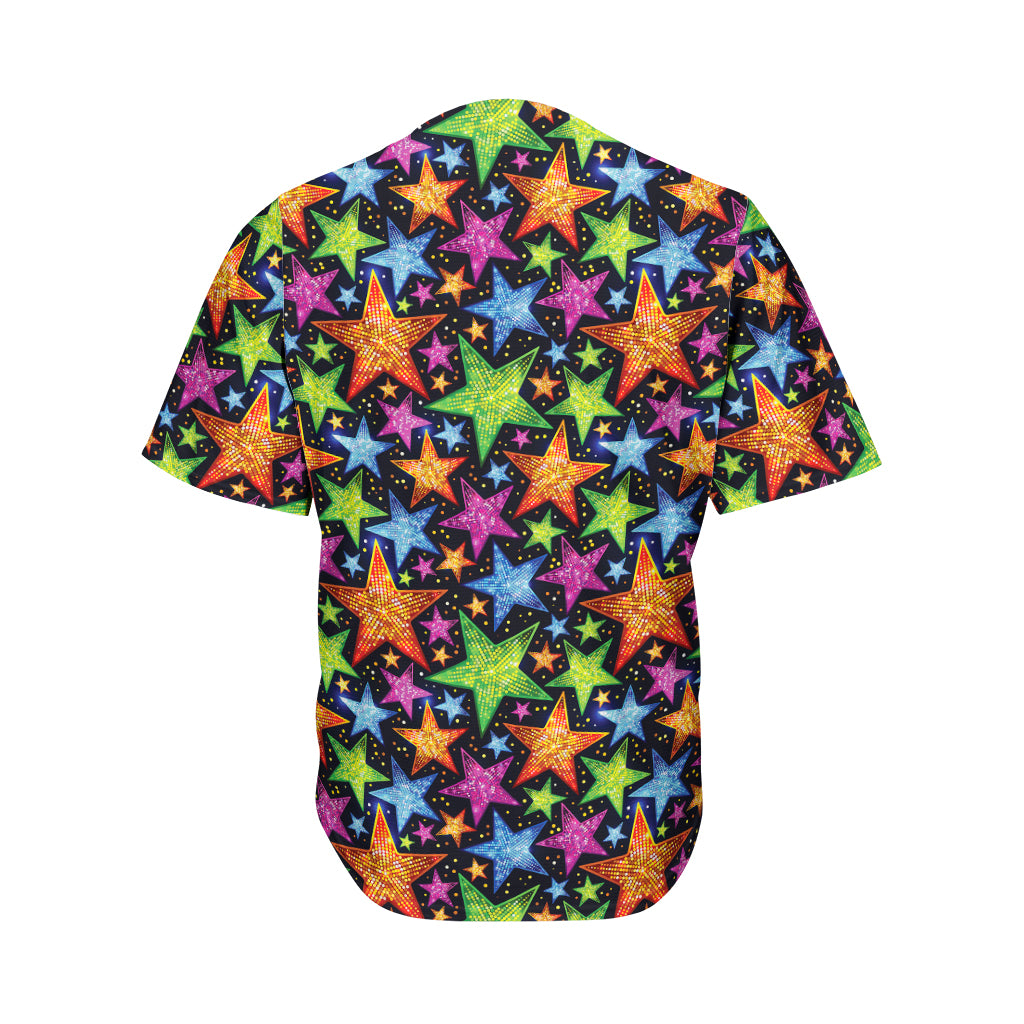 Fantastic Star Pattern Print Men's Baseball Jersey