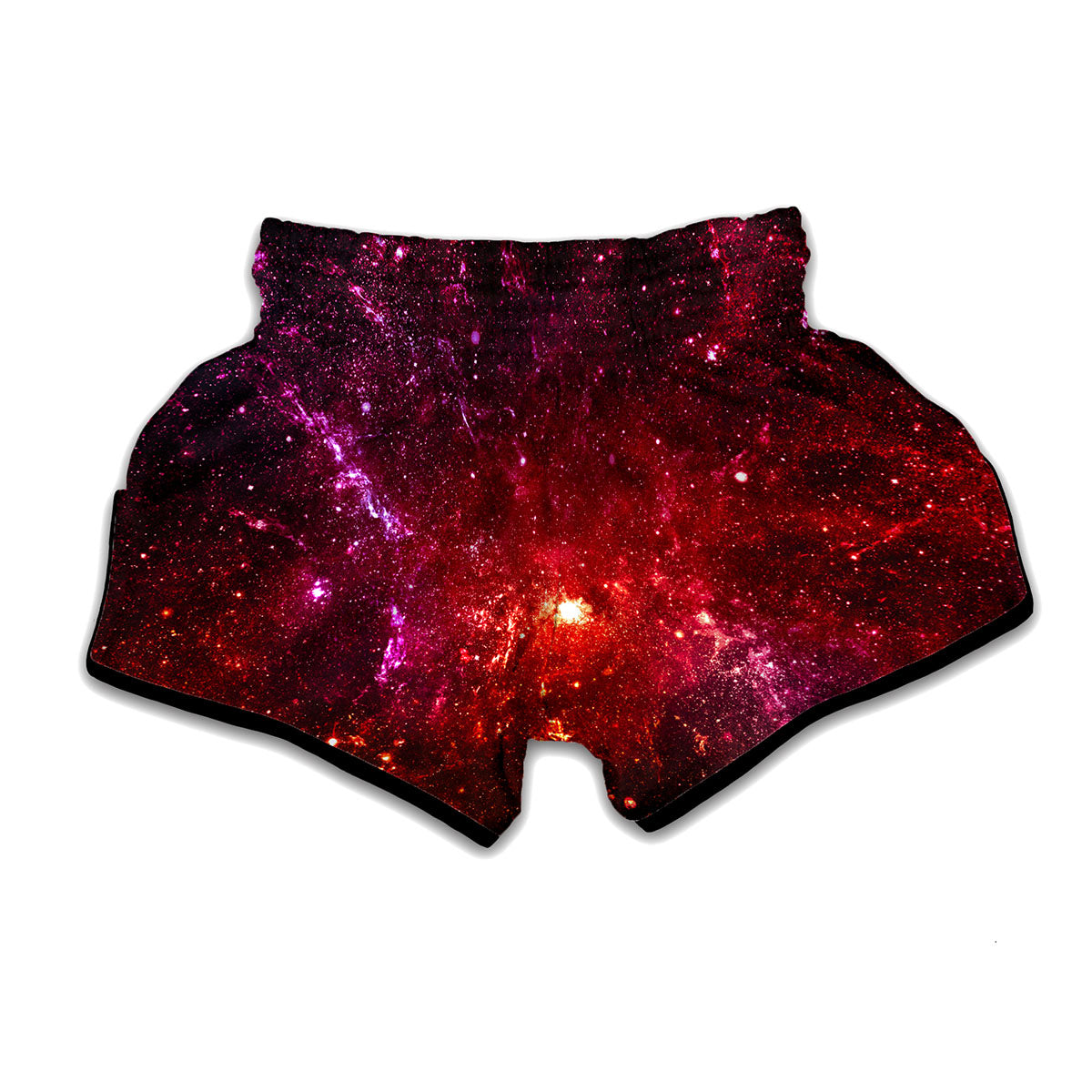 Fiery Nebula Universe Galaxy Space Print Muay Thai Boxing Shorts