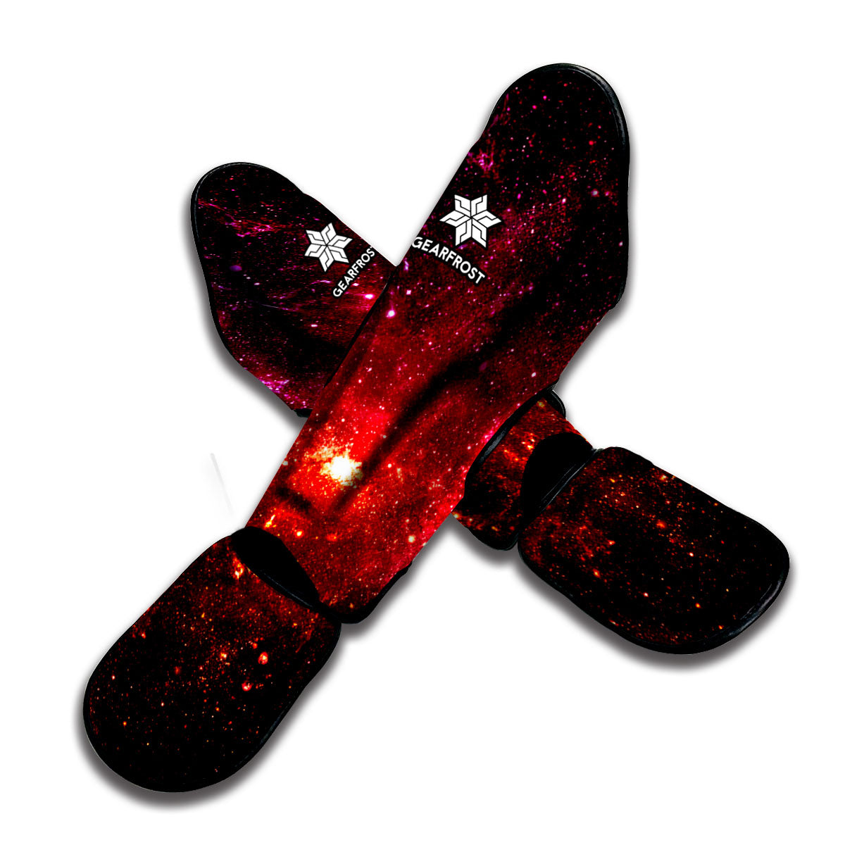 Fiery Nebula Universe Galaxy Space Print Muay Thai Shin Guard