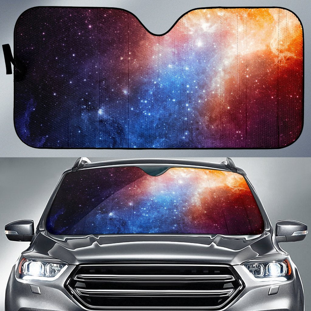 Fiery Universe Nebula Galaxy Space Print Car Sun Shade GearFrost