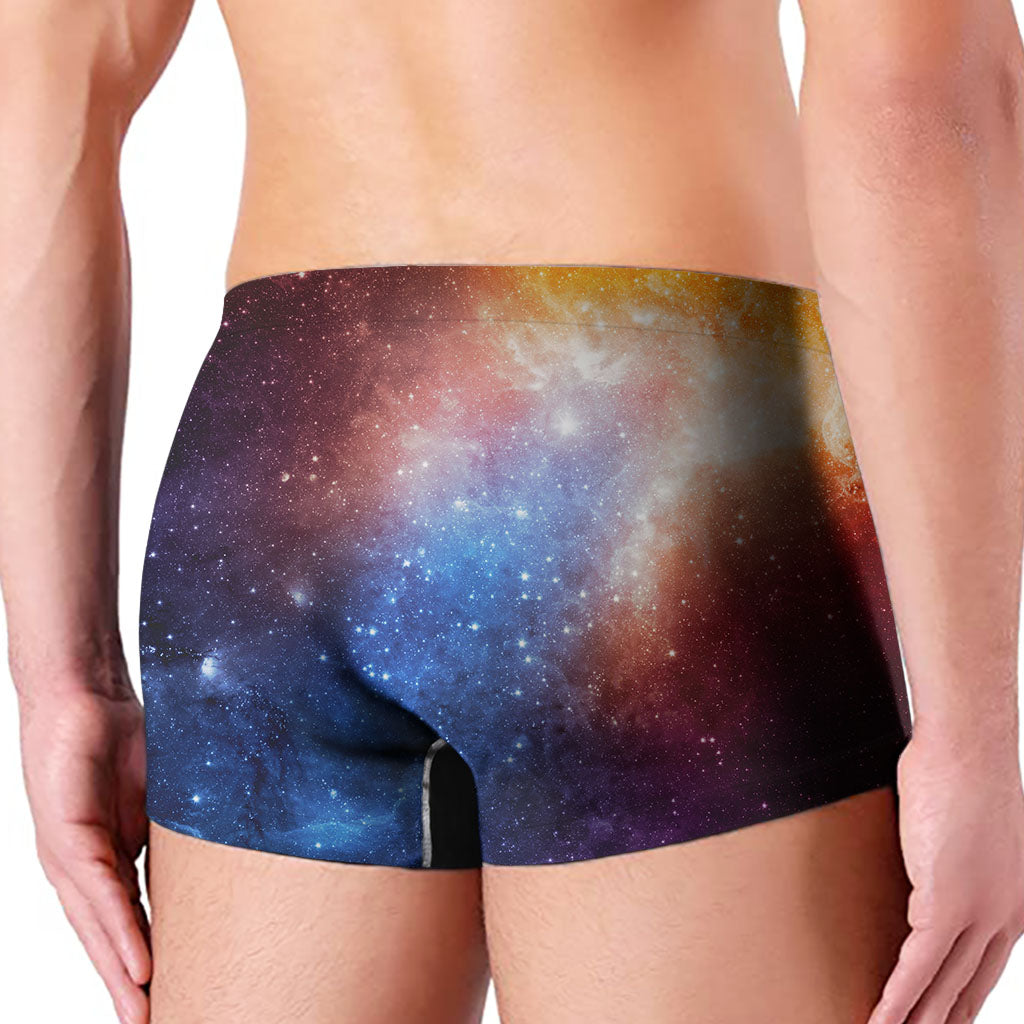 Fiery Universe Nebula Galaxy Space Print Men's Boxer Briefs