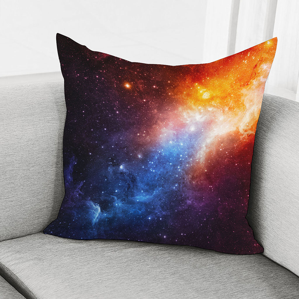 Fiery Universe Nebula Galaxy Space Print Pillow Cover