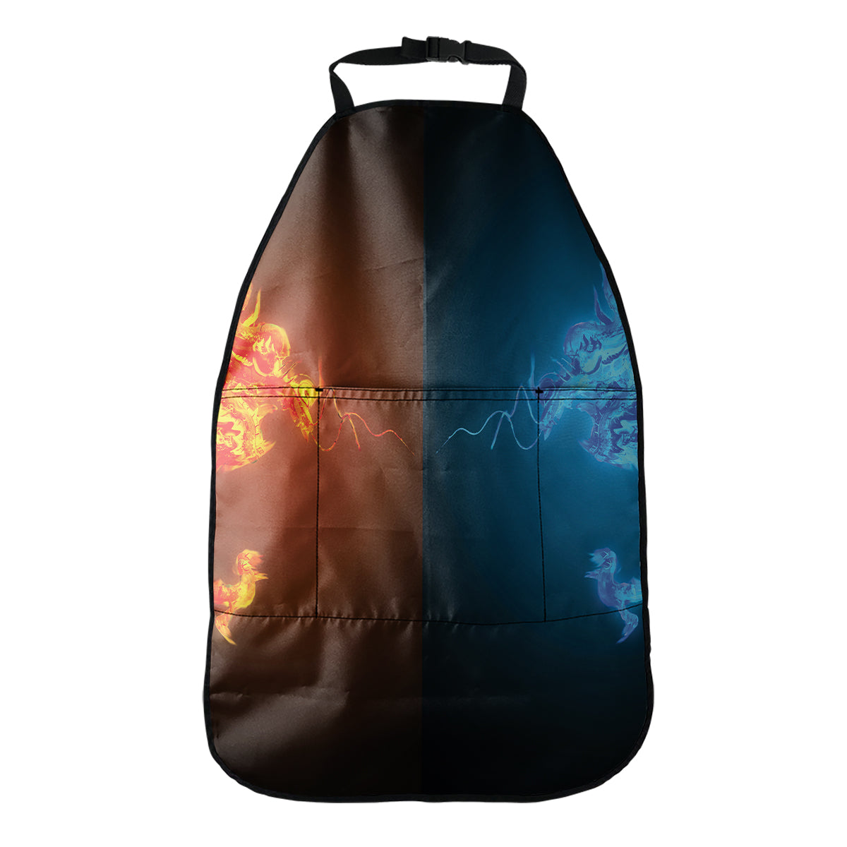 Fire And Ice Dragons Print Car Seat Organizers