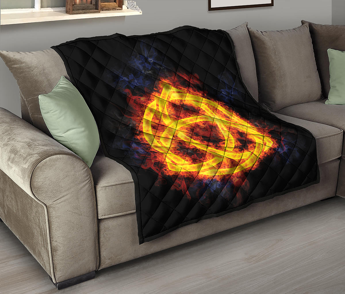 Fire Celtic Knot Print Quilt