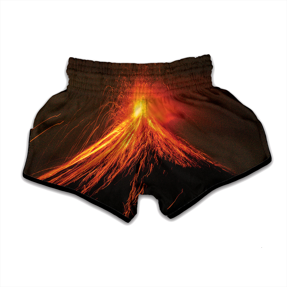 Fire Volcano Print Muay Thai Boxing Shorts