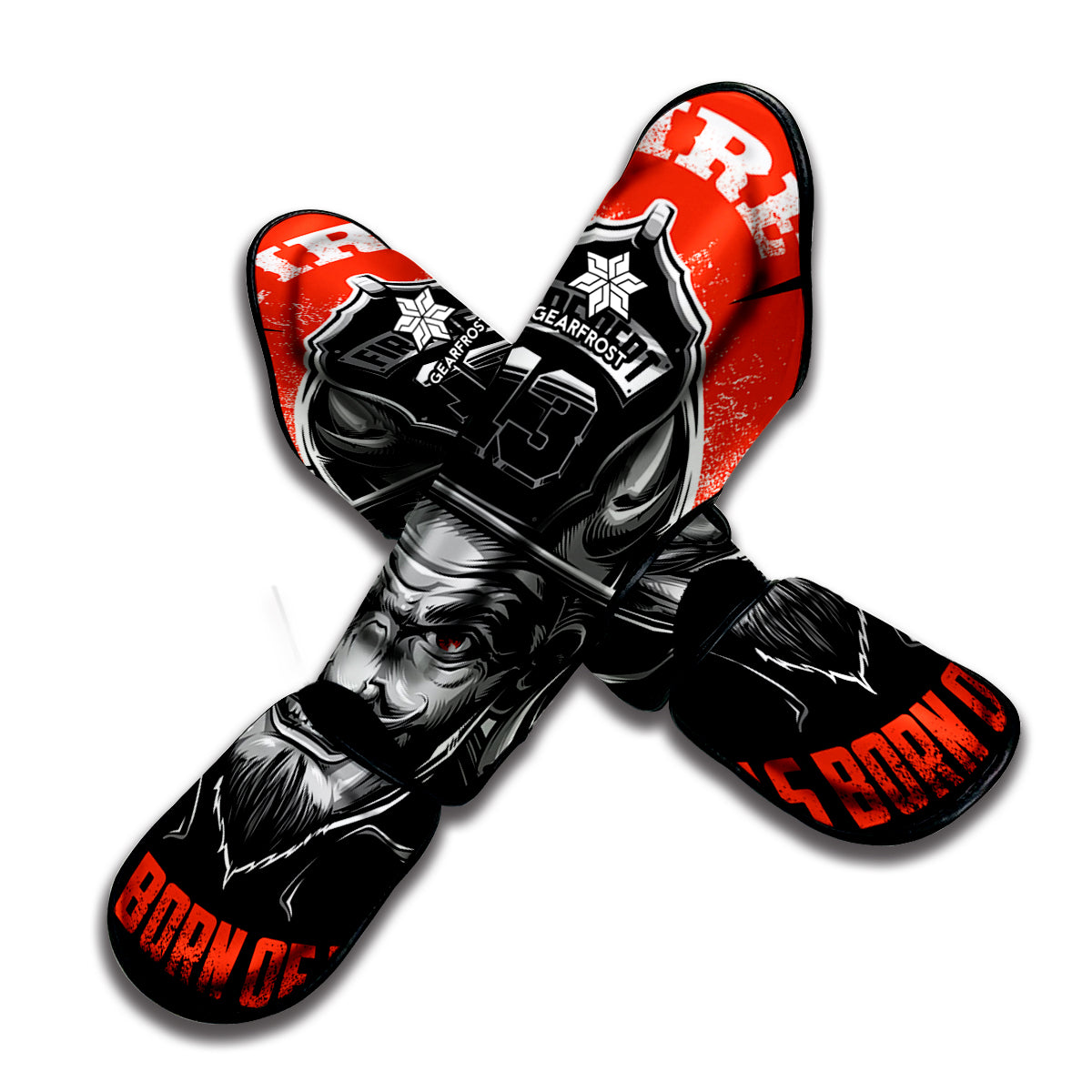Firefighter Devil Print Muay Thai Shin Guard