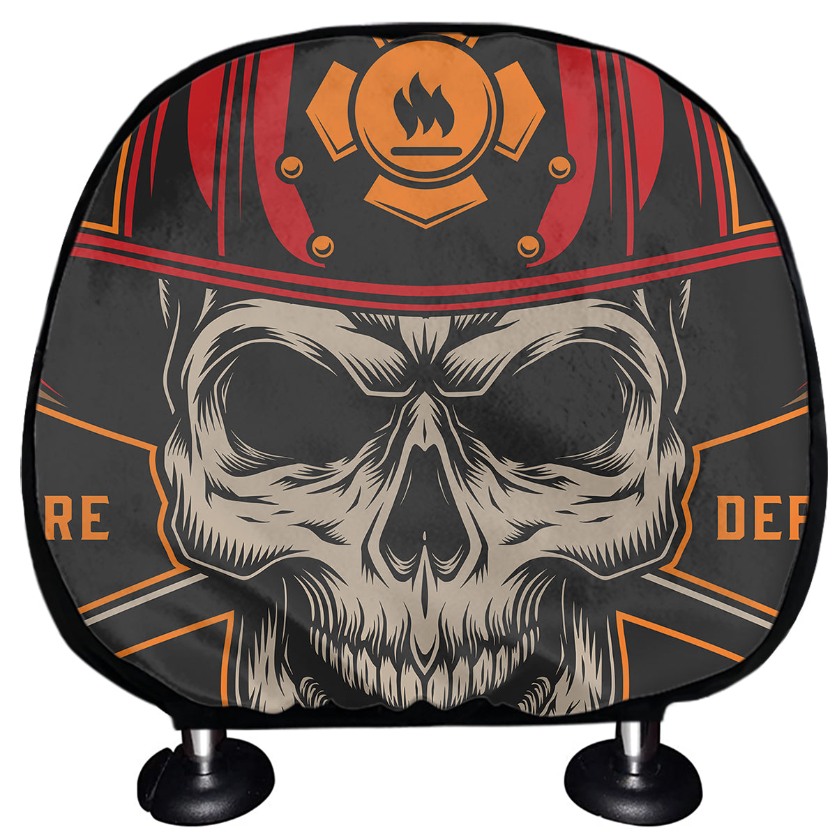 Firefighter First In Last Out Print Car Headrest Covers
