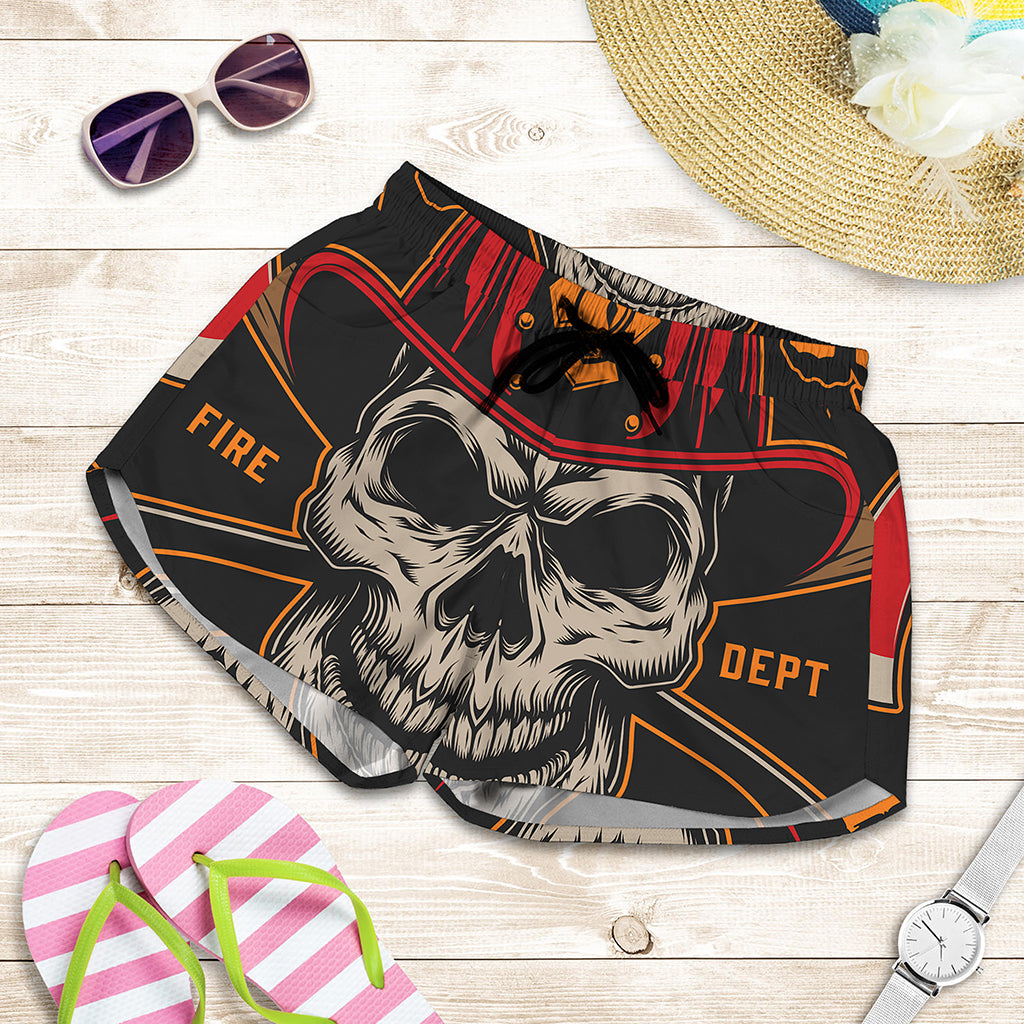 Firefighter First In Last Out Print Women's Shorts