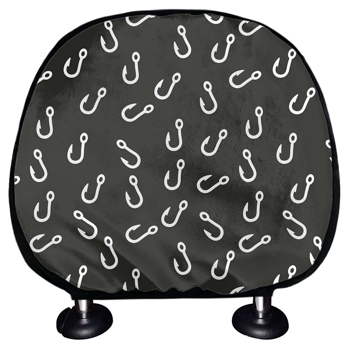 Fishing Hooks Pattern Print Car Headrest Covers