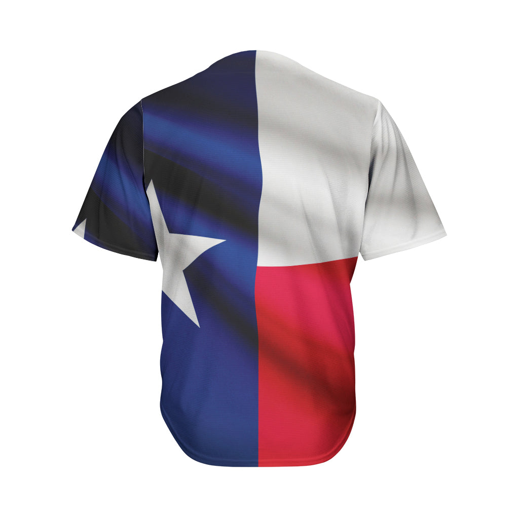 Flag Of Texas Print Men's Baseball Jersey