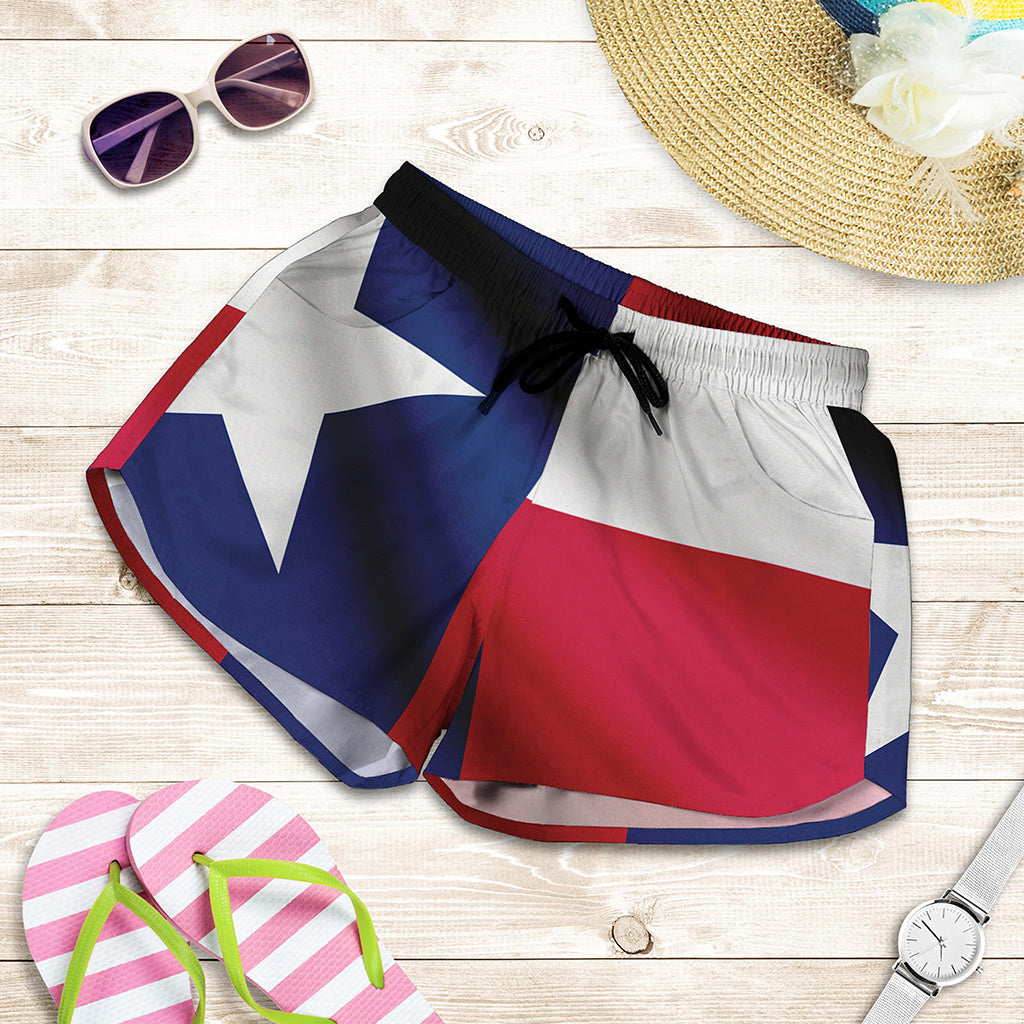 Flag Of Texas Print Women's Shorts