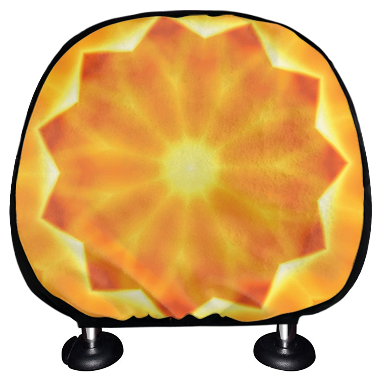 Flame Kaleidoscope Print Car Headrest Covers