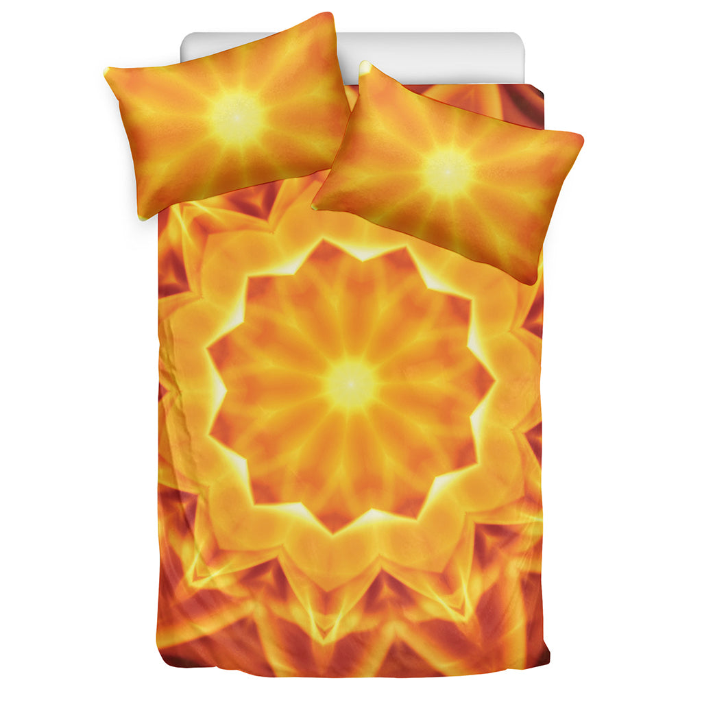 Flame Kaleidoscope Print Duvet Cover Bedding Set