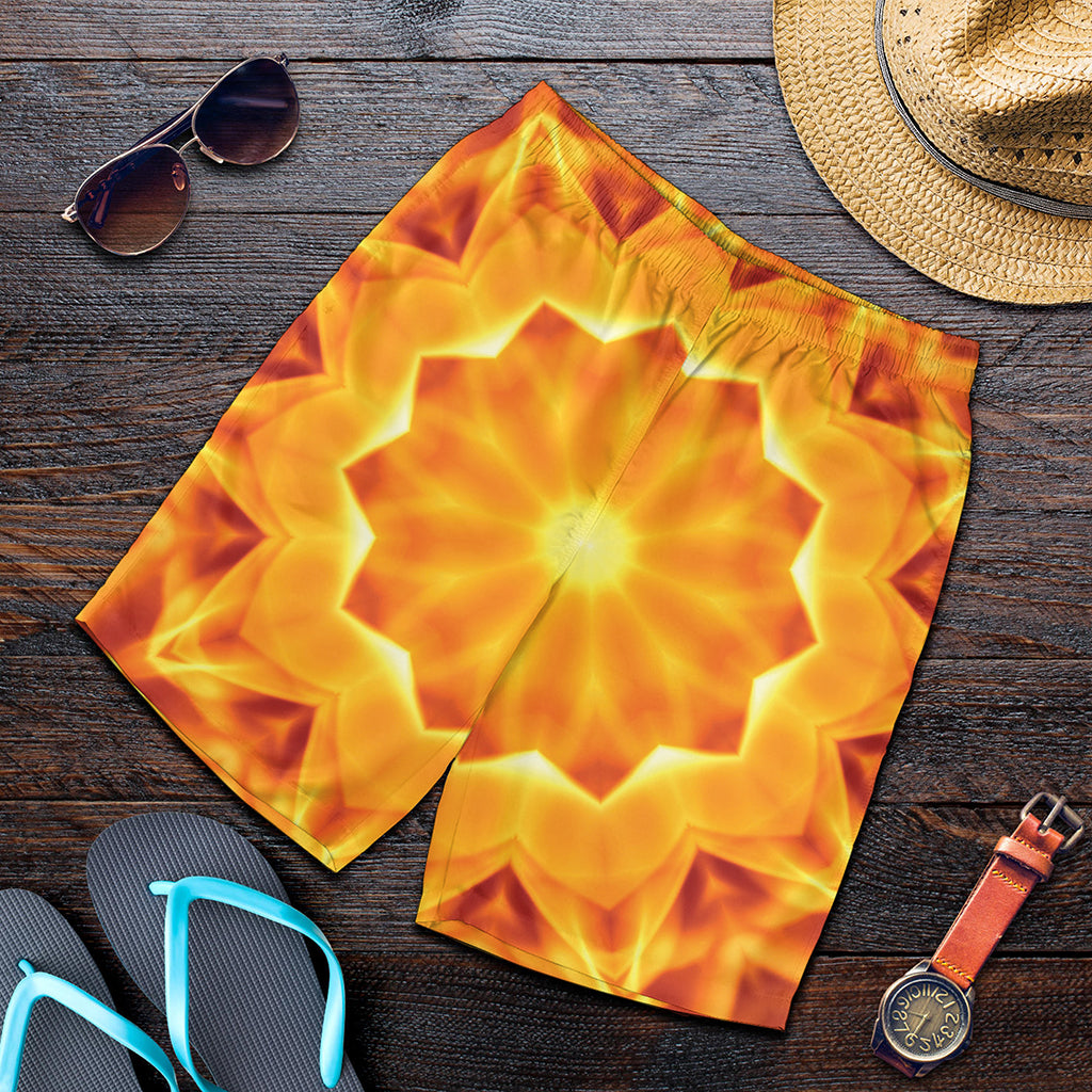 Flame Kaleidoscope Print Men's Shorts