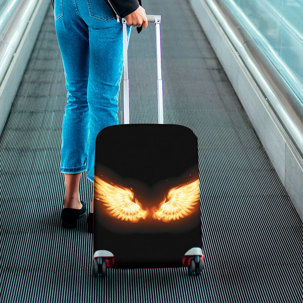 Flame Wings Print Luggage Cover