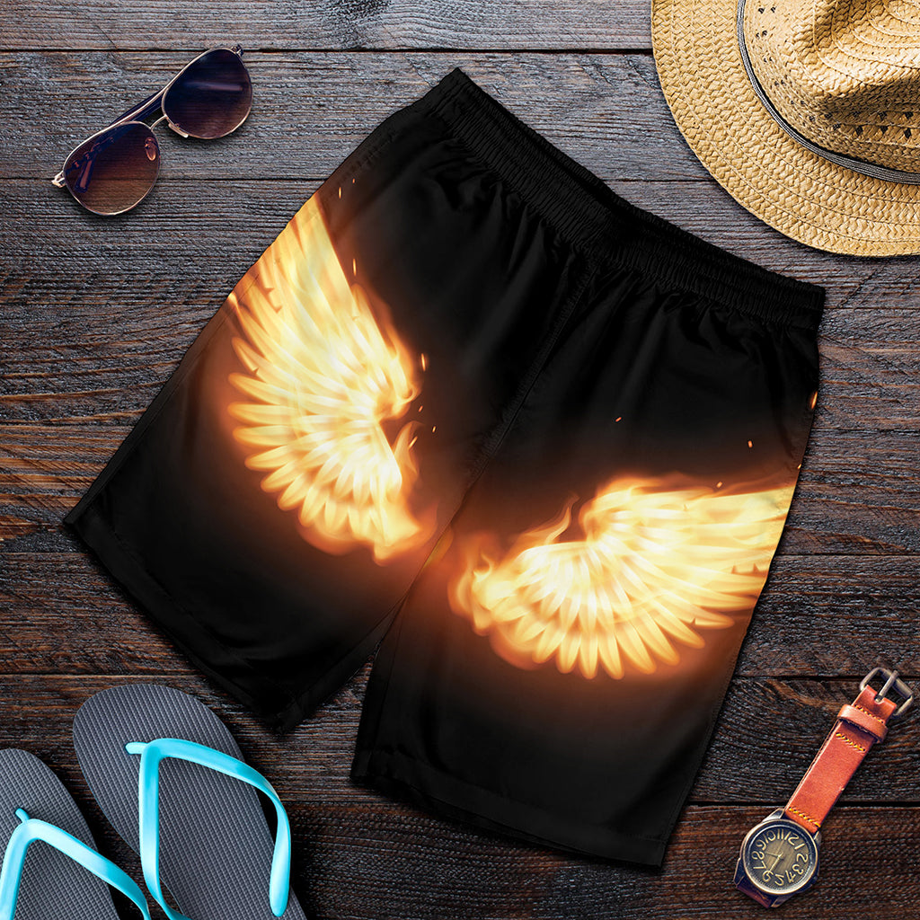 Flame Wings Print Men's Shorts