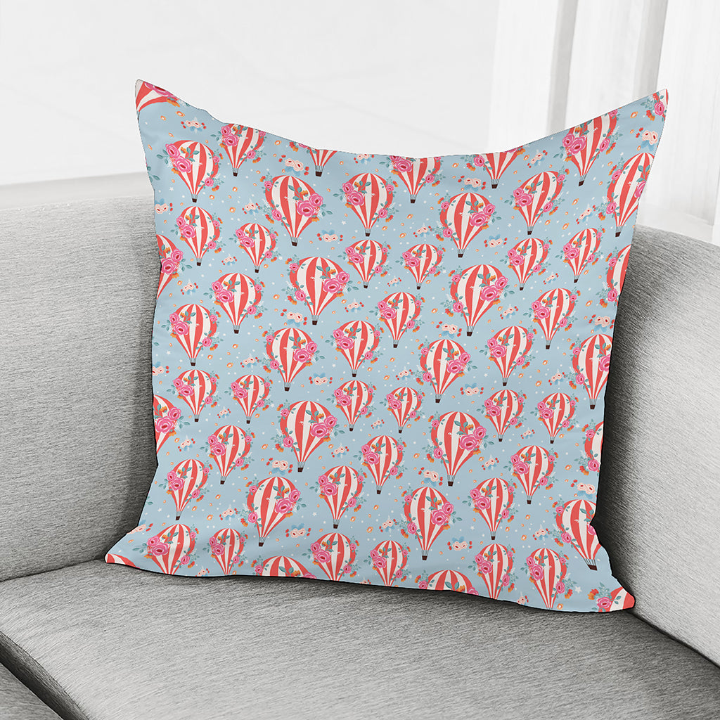 Floral Air Balloon Pattern Print Pillow Cover