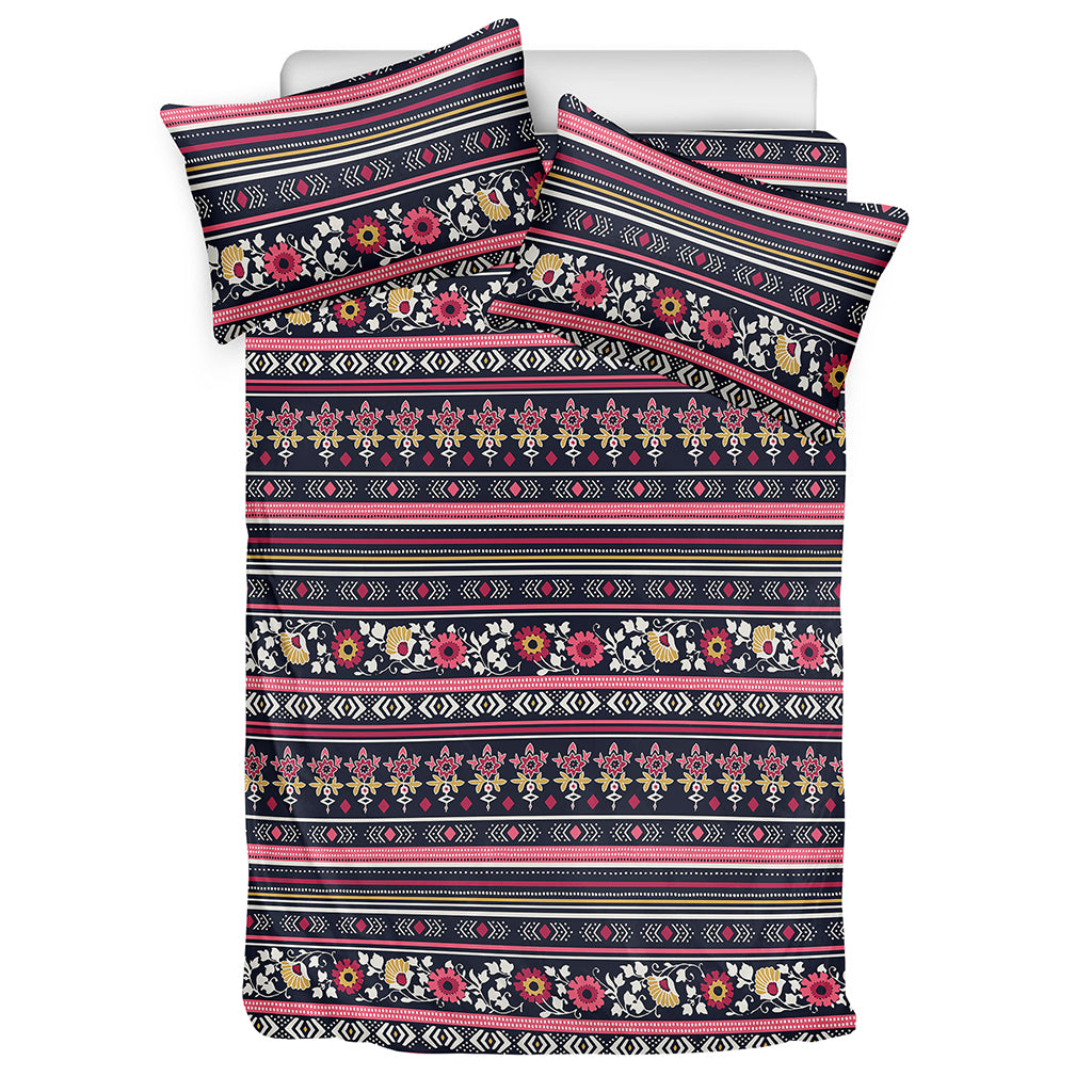 Floral Ethnic Pattern Print Duvet Cover Bedding Set